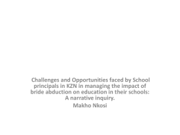 Challenges faced by school principals in KZN in managing