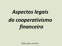 aspectos legais do cooperativismo financeiro
