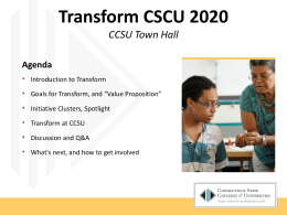 PowerPoint presentation from CCSU Town Hall meeting