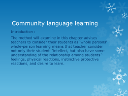 Community language learning
