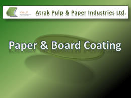 Coating Basics - Atrak - pulp and paper industries