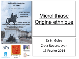 Micro lithiase, Origine Ethnique