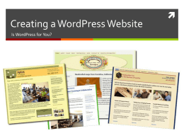 PowerPoint Presentation - Creating a WordPress Website