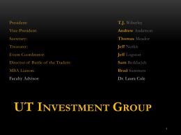 University of Tennessee Investment Group