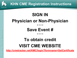 CME Registration Instructions