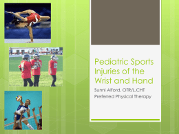 Pediatric Sports Injuries of the Wrist and Hand