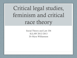 Lecture 3 - Dr Myra Williamson