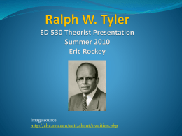 Ralph W Tyler