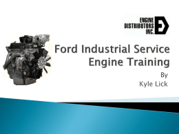 DSG 423 Training Session - EDI Ford Industrial Engine