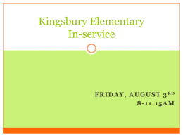 Kingsbury Elementary In