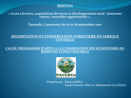 Présentation - Briefings régionaux ACP