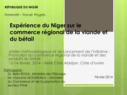 Expérience du Niger sur le commerce régional de la viande et du