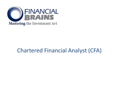Chartered Financial Analyst (CFA®) - Financial