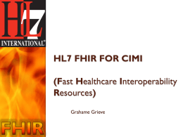 FHIR and CIMI (Grahame Greeve)