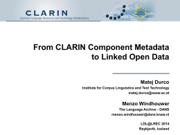 From CLARIN Component Metadata to Linked Open Data