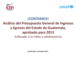 Presentaci&oacute;n an&aacute;lisis presupuesto 2013