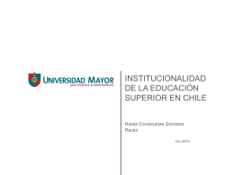 Institucionalidad de la Educación Superior en Chile