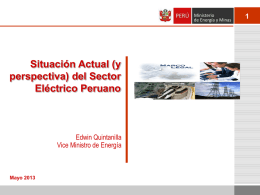 Situación Actual del Sector Eléctrico en el Perú