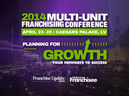 Event Marketing - Multi-Unit Franchising Conference