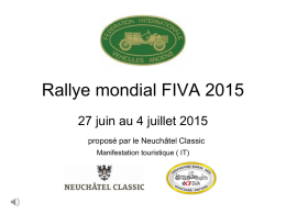 Rallye mondial FIVA 2015