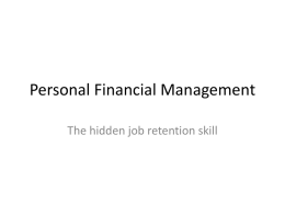 Personal Financial Management