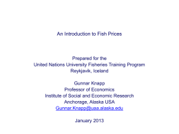 Lecture 2 - United Nations University Fisheries Training Programme
