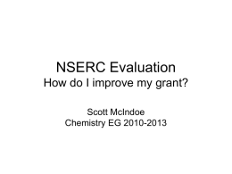 NSERC Evaluation