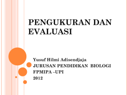 PENGUKURAN DAN EVALUASI