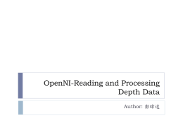 OpenNI-Reading and Processing Depth Data