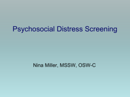 Standards for Psychosocial Distress Screening