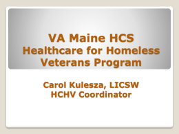 Carol Kulesza`s Presentation - Maine State Housing Authority