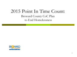 2015 Homeless CoC Board Point in Time Count