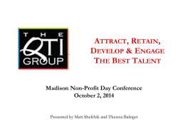 Attract, Retain, Develop, and Engage the Best Talent