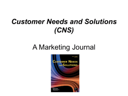 CNS Overview (PPT)