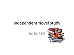 Independent Novel Study