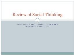Review of Social Thinking