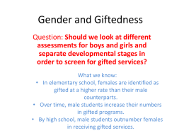 Gender and Giftedness