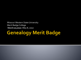 Genealogy - Missouri Western State University