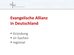 Präsentation Deutsche Evangelische Allianz