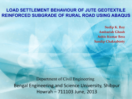 JGT Presentation by Prof. Ambarish Ghosh, BESUS