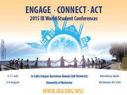 What is an IB World Student Conference?