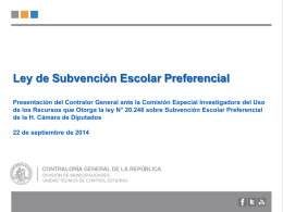 Power Point &ldquo;Ley de Subvenci&oacute;n Escolar Preferencial&rdquo;