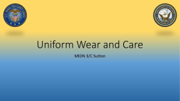 KDPP2 Uniform Wear and Care