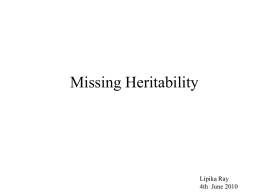 Missing Heritability