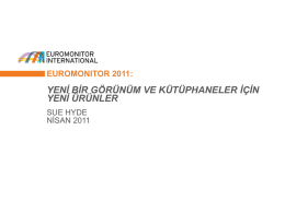 Euromonitor 2011: Yepyeni Bir Görünüm ve MRM