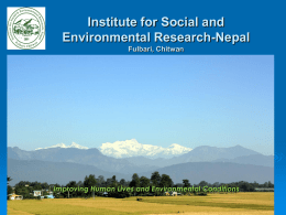 ISER_Presentation - Institute for Social and Environmental