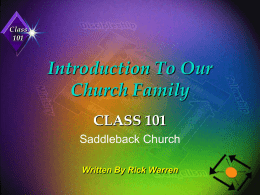 CLASS 101 Power Point