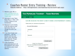 Roster Entry Training 2