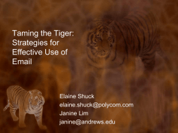 IFWE 2014 Taming the Email Tiger