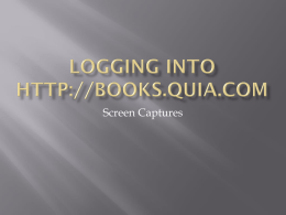 Logging into www.books.quia.com